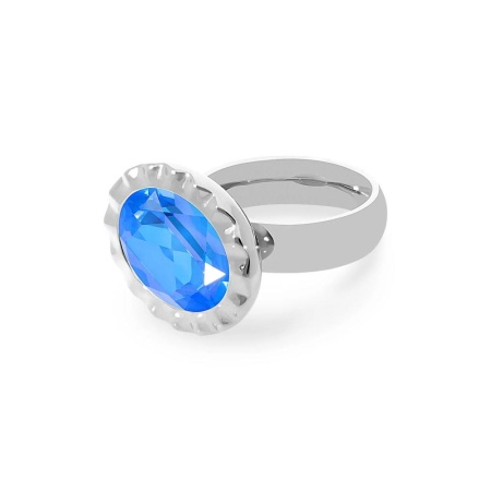 Кольцо Qudo, TIVOLA UNICA big (S/P) Royal blue delite 56, 688151