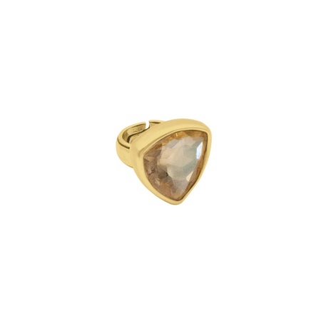 Кольцо Ciclon, Legen oro, с кристаллом, CN-250502 янтарный, 17,5