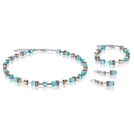 Колье Coeur de Lion GeoCUBE®, Aqua, 4016/10-2000. Германия