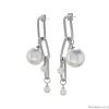 Серьги Moon Paris, Ringo, с жемчужными бусинами, MR-24.06-042 серебристый Серьги Moon Paris, Ringo, с жемчужными бусинами, MR-24.06-042 серебристый