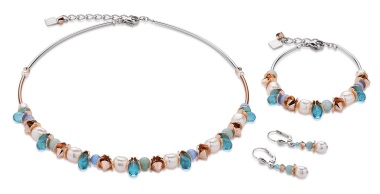Серьги Coeur de Lion, Turquoise & Crystal Pearls by Swarovski®, 4863/20-0600