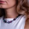 Колье Lanzerotti, Ispirazione, флюорит, аметист, кристаллы, LZ-24.10-403 фиолетовый
