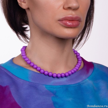 Колье Moon Paris, Valentine, с акриловыми бусинами, MVL-22.12-002 сиреневый Колье Moon Paris, Valentine, с акриловыми бусинами, MVL-22.12-002 сиреневый