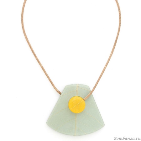 Колье Nature Bijoux, Rainbow ficus, с акрилом и смолой, NB25.1-15-43473 желтый