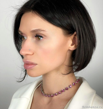 Колье Moon Paris, Ringo Queen, с кристаллами, MRQ-23.12-061 розовый