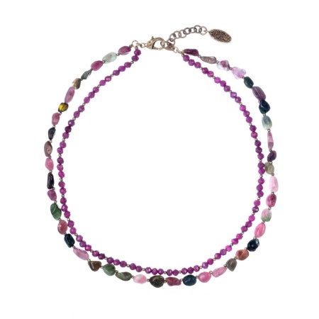 Колье Lanzerotti, Elisir, с турмалином, рубином и гематитом, LZ-25.10-317 розовый