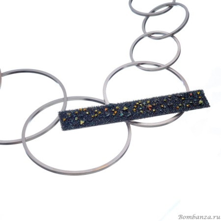 Колье Katerina Vassou, с кристаллами, KV23.2-303726 серебристый