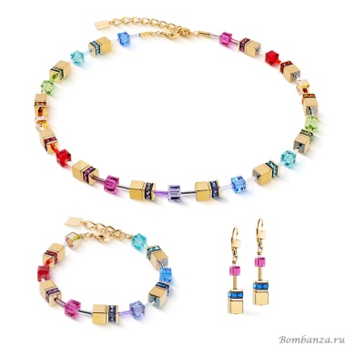 Колье Coeur de Lion, Multicolour Rainbow-Gold, 3015/10-1535 Колье Coeur de Lion, Multicolour Rainbow-Gold, 3015/10-1535