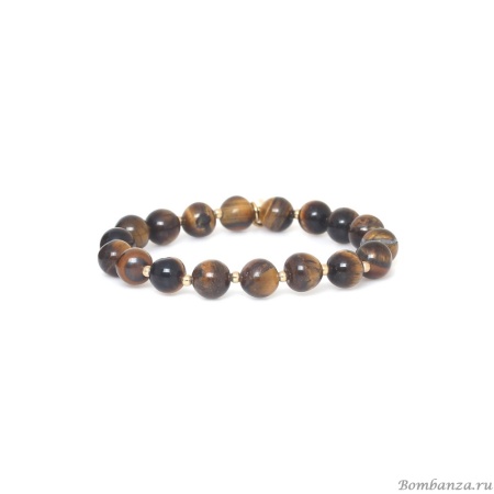 Браслет Nature Bijoux, Jaguar, срейч, с тигровым глазом, NB25.2-13-44382 коричневый