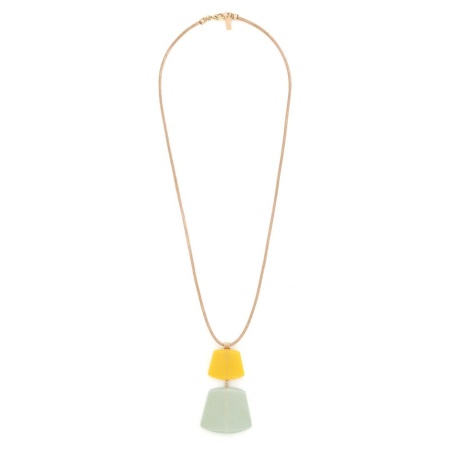 Колье Nature Bijoux, Rainbow ficus, с акрилом и смолой, NB25.1-15-43470 желтый