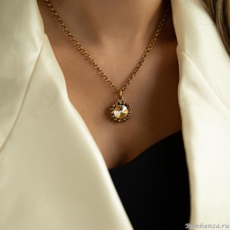 Колье Celeste G, с кристаллом Swarovski, CS25.1-2083mod янтарный