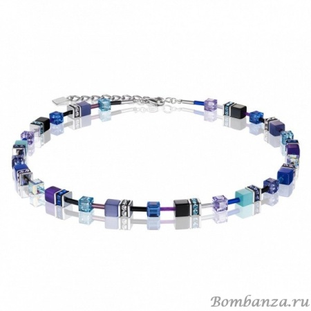 Колье Coeur de Lion GeoCUBE®, Blue-Purple, 2838/10-0708
