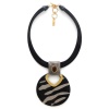 Колье Nature Bijoux, Zebra, тигровый глаз, перламутр, песок, рог, NB24.2-15-43300 черный Колье Nature Bijoux, Zebra, тигровый глаз, перламутр, песок, рог, NB24.2-15-43300 черный