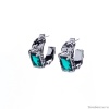Серьги Moon Paris, Ringo, полукольца, с кристаллом, MR-21.11-315 зеленый Серьги Moon Paris, Ringo, полукольца, с кристаллом, MR-21.11-315 зеленый