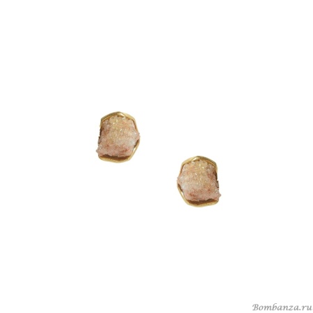 Серьги Katerina Vassou, Happiness, с друзой агата, KV25.1-403170GSALMON розовый