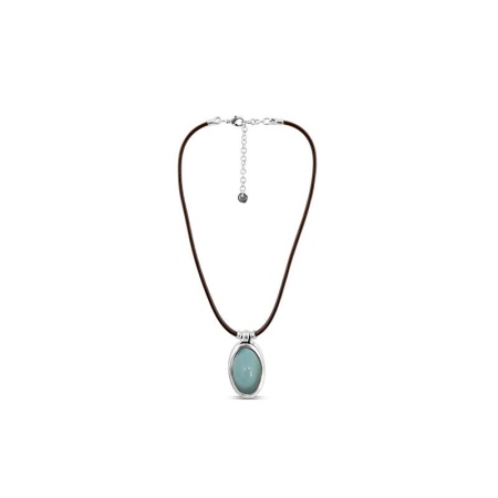 Колье Ciclon, Cahaya, кажаное, со вставкой из муранского стекла, CN-201825 (зеленый) 