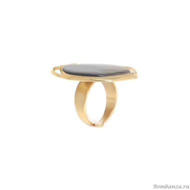 Кольцо ORI TAO, Reflet, разъемное, с черным перламутром, OT25.2-19-40530 золотистый
