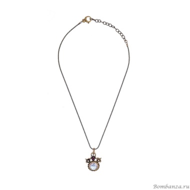 Колье Alcozer&J, с кварцем, гранатом и жемчугом, AL2502-C68ND24 золотистый