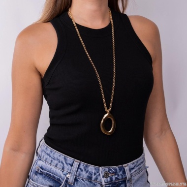 Колье Tucco, Mistral, с подвеской в форме овала, TC-TMC130 золотистый