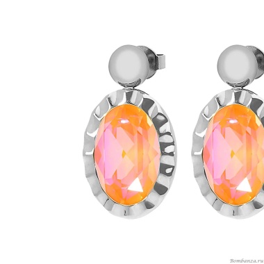 Серьги Qudo, TIVOLA UNICA big (S/P) Crystal orange ignite 2,65cm, 332213 Серьги Qudo, TIVOLA UNICA big (S/P) Crystal orange ignite 2,65cm, 332213
