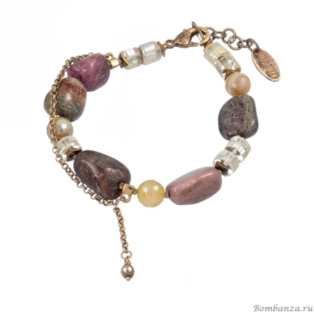Браслет Lanzerotti, Elisir, с турмалином,агатом,цитрином и гематитом, LZ-25.10-279 серый