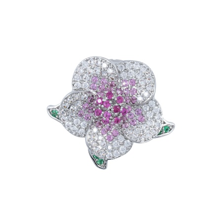 Брошь Лютик Zircon+магнит, XR10596 S