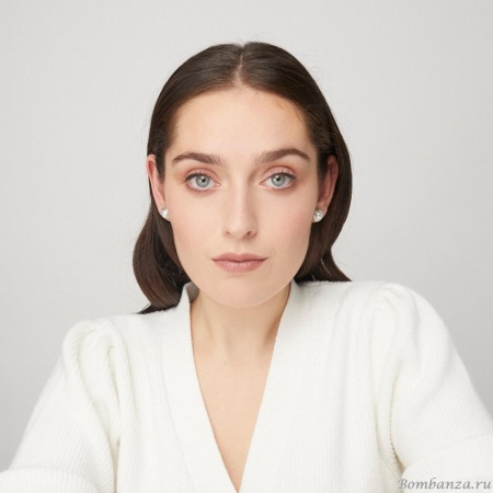 Пуссеты VIDDA, Waterfall, с жемчугом, VD25.2-00641 серебристый