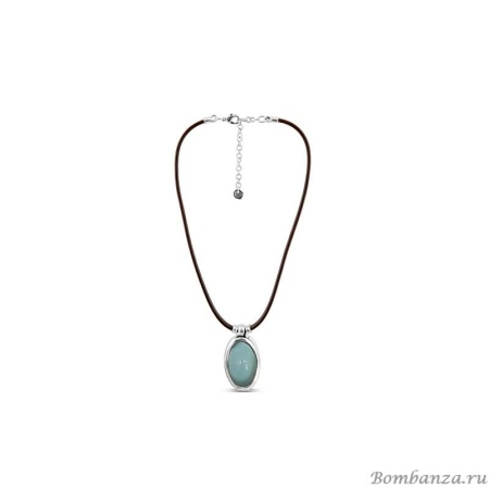Колье Ciclon, Cahaya, кажаное, со вставкой из муранского стекла, CN-201825 (зеленый) 