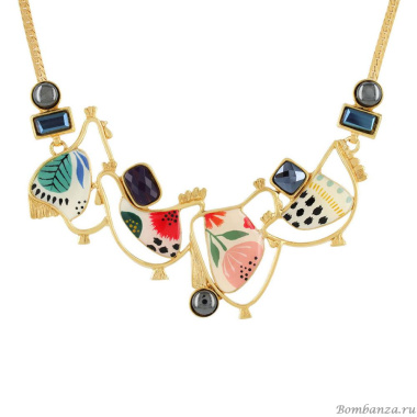 Колье TARATATA, Paulette, с цветной смолой и стеклянными бусинами, TT-H23-11121-20M золотистый
