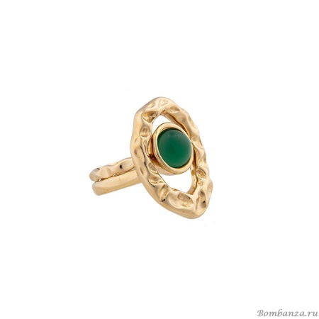 Кольцо Possebon, двойное Green Agate 18.5 мм K7158.17/18.5 G/G