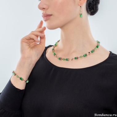 Серьги Coeur de Lion, Green, 4016/20-0500. Германия