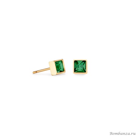 Серьги Coeur de Lion, Dark Green-Gold, 0501/21-0549