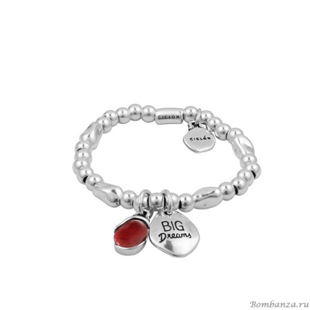 Браслет Ciclon, Deba, стрейч, c муранским стеклом, CN-232129 розовый