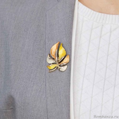 Брошь Shadore, Лист резной