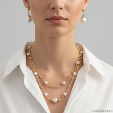 Комплект Fiore Luna, колье+серьги, SG200097E-001 G