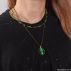 Колье Lanzerotti, Verde, двойное, жад, хризопраз, кристаллы, змея, LZ-24.12-568 зеленый