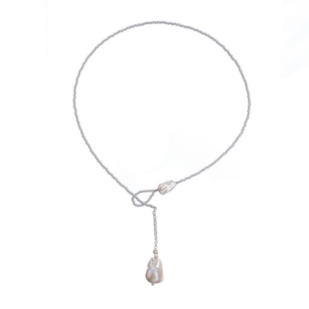 Колье Lanzerotti, Monroe, с жемчугом, LZ-23.07-278 белый
