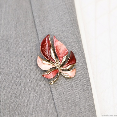 Брошь Shadore, Лист резной