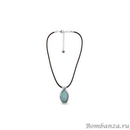 Колье Ciclon, Cahaya, кажаное, со вставкой из муранского стекла, CN-201825 (зеленый) 