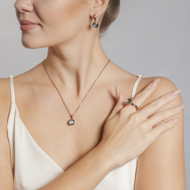 Кольцо Qudo, Firenze light grey 19 мм 610750 BW/RG Кольцо Qudo, Firenze light grey 19 мм 610750 BW/RG