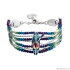 Браслет Taratata, Canoe, серебристый, со стеклянными бусинами и цветной эмалью, TT-E20-13322-10M