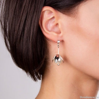 Серьги Moon Paris, Ringo, двойные, с кристаллами, MR-22.04-136 серебристый Серьги Moon Paris, Ringo, двойные, с кристаллами, MR-22.04-136 серебристый