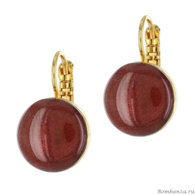 Серьги TARATATA, Electron, с цветной смолой и слюдяным порошком, TT-W23-03718-208 коричневый Серьги TARATATA, Electron, с цветной смолой и слюдяным порошком, TT-W23-03718-208 коричневый