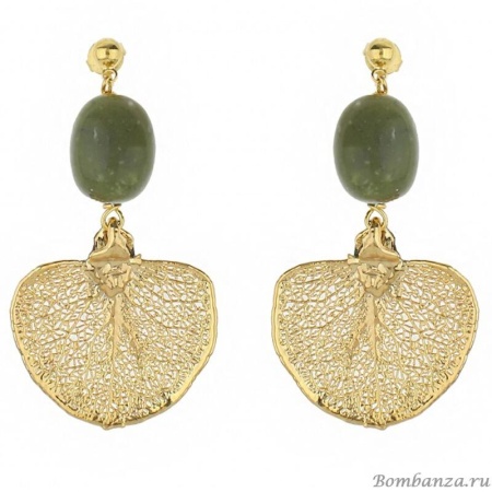 Серьги Ester Bijoux, Money leaf, золото, OR852-G BR