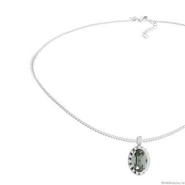 Колье Qudo, TIVOLA UNICA big (S/P) Black diamond 3cm, 420539 Колье Qudo, TIVOLA UNICA big (S/P) Black diamond 3cm, 420539