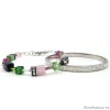 Набор из 2 браслетов Coeur de Lion, Green-Pink Crystal