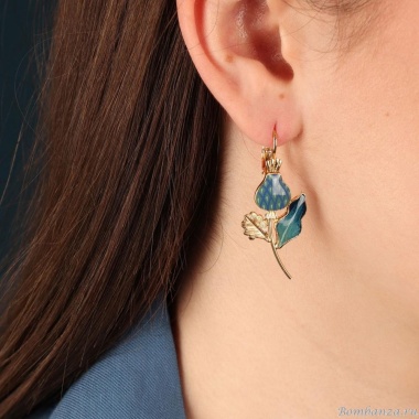 Серьги TARATATA, Chardon bleu, с цветной смолой, TT-H24-09769-204 синий Серьги TARATATA, Chardon bleu, с цветной смолой, TT-H24-09769-204 синий