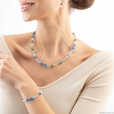 Колье Coeur de Lion, Aqua-Green, 4905/10-2005 Колье Coeur de Lion, Aqua-Green, 4905/10-2005