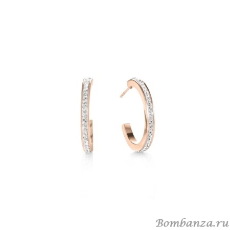 Серьги Coeur de Lion,  Crystal-Rosegold 0139/21-1822. Германия
