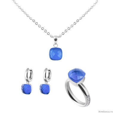 Кольцо Qudo, Firenze sapphire 16 мм 611710 BL/S Кольцо Qudo, Firenze sapphire 16 мм 611710 BL/S